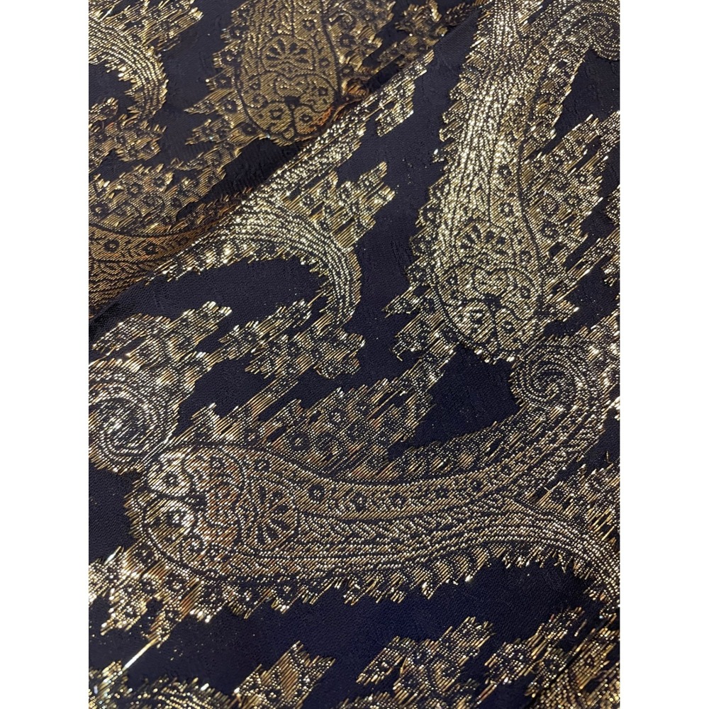 2 Other Stories Black Gold‎ Paisley Jacquard Wide Leg Pants EU 38 US 6 - Picture 4 of 7